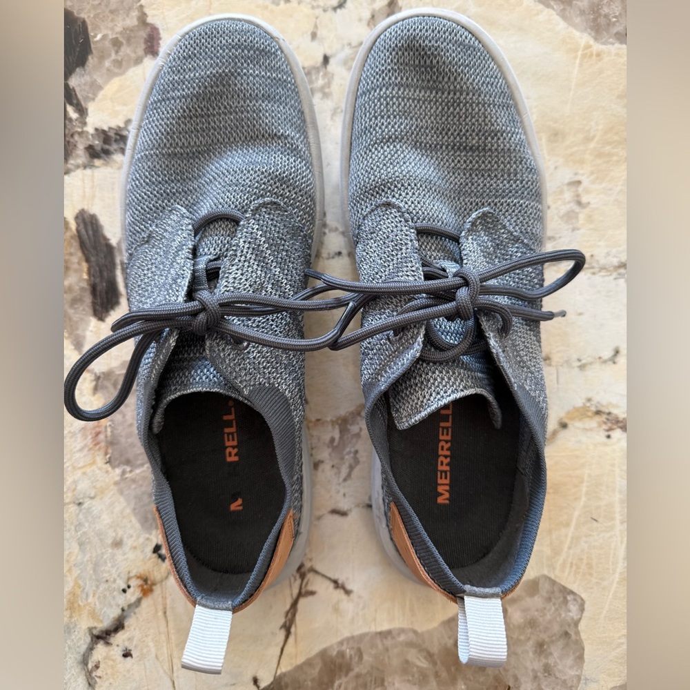 Merrell - Men’s Heathered Gray Casual Sneakers Size 8.5